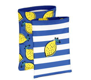 DIY-NÄHSET - Buchtasche - Summer Vibes - Gelb/Blau - Softshell - studio.mARTinchen - abby and amy