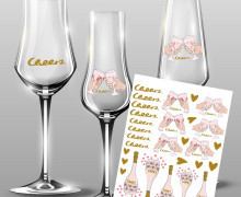Rub-On Sticker - CHEERS - EMJO-DESIGN - Tante Henni Rub-Ons - vielfältig nutzbar