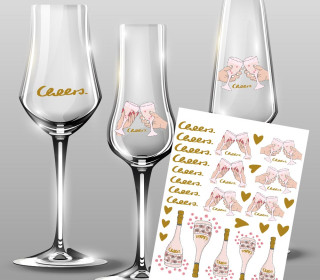 Rub-On Sticker - CHEERS - EMJO-DESIGN - Tante Henni Rub-Ons - vielfältig nutzbar