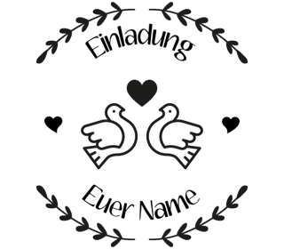 Gestalte Deinen Stempel - Einladung - Tauben