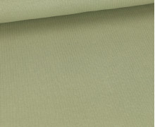 Strick Jersey - Schmale Rippen - uni - Schilfgrün