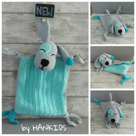 Häkelanleitung - Schnuffeltuch Hund
