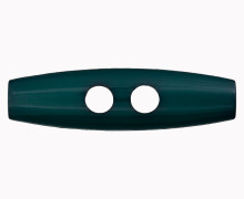 1 Polyesterknebel - Knopf - 20mm - 2-Loch - Länglich - Dunkelgrün