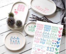 Rub-On Sticker - Danke Mama - Muttertag - Tante Henni Rubon - vielfältig nutzbar