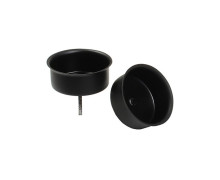 2 Teelicht-Kerzenhalter - Adventskranzstecker - 40mm - Für Dekorationen - Schwarz