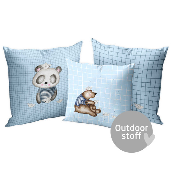 Kissenstoff - DIY - Kissen-Set - Küstenfreunde - Maritime Bären - treeebird - Outdoorstoff - abby and amy