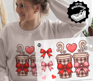 Onkel Bo's Bügelbilder - DIN A4 - Coffee To Go Love - BIG