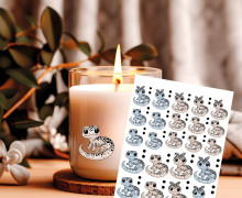 Rub-On Sticker - Leopard Gecko - Tante Henni Rub-Ons - vielfältig nutzbar