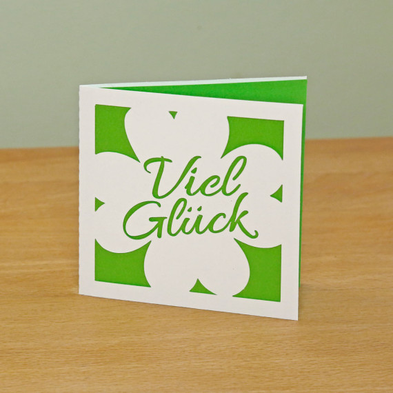Plotterdatei Karte Viel Glück