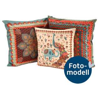 FOTOMODELL - Kissen-Set fertig genäht - Paisley Dreams - bienvenido colorido - Velvet