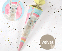 DIY-Nähset Schultüte - Joyful Llama - Eda&Mo - Velvet - zum selber Nähen