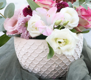 Silikon - Gießform - Dekoschale - Frühlingsdesign - Meerjungfrauenmuster & Seesterne - vielfältig nutzbar