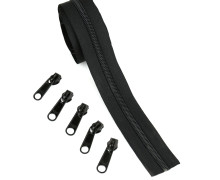Zubehör Set für DIY-Nähset - 5 Zipper - 1,5m Endlosreißverschluss - Schwarz - für Softshell Taschen und Wetbags