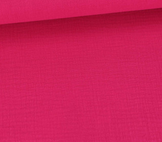 Musselin - Muslin - Double Gauze - Uni - Fuchsia