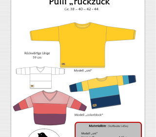 Nähanleitung und Schnittmuster Pulli /Sweatshirt 