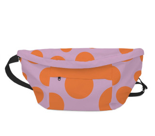 DIY-Nähset - BIG HipBag - Bauchtasche - Lucky DOTS - Orange/Flieder - Outdoorstoff - abby and amy