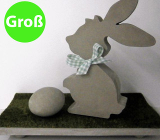 Silikon - Gießform - Witziger Hase - Osterhase - Groß - vielfältig nutzbar