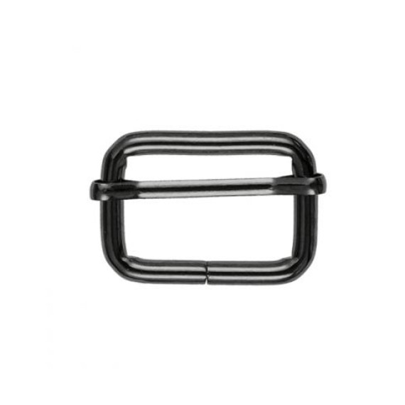 1 Metallschieber - 30mm - Leiterschnalle - Anthrazit