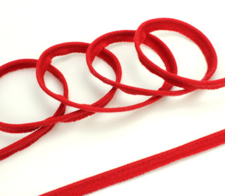 1 Meter elastisches Paspelband/Biesenband - Matt - Rot