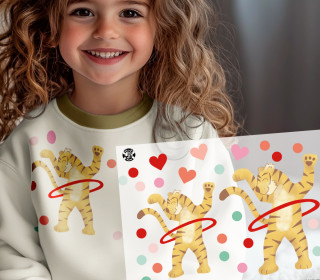 Onkel Bo's Bügelbilder - DIN A4 - Summeranimals - Tiger- Andrea Liesert