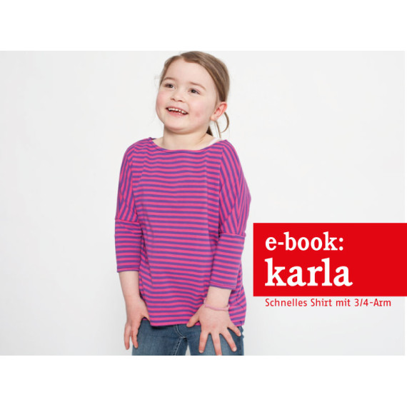 Ebook - Shirt - KARLA - Kindershirt - Doppelgrößen 98-152