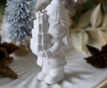 Silikon - Gießform - Mini Geschenkemädchen - Dekofigur - Geschenkestapel - Weihnachtsdeko - Winterdeko - vielfältig nutzbar