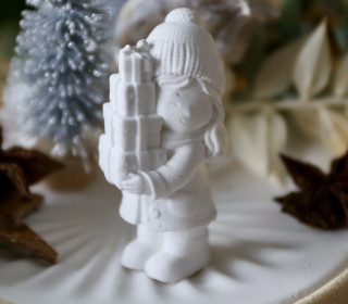Silikon - Gießform - Mini Geschenkemädchen - Dekofigur - Geschenkestapel - Weihnachtsdeko - Winterdeko - vielfältig nutzbar