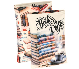 DIY-NÄHSET - Buchtasche -  Books&Coffee - Creme - Softshell - abby and amy