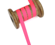 1m Ripsband - Schleifenband - Zierband - 10mm - Uni - Neonpink