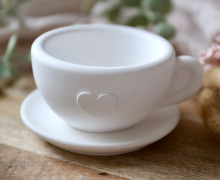 Silikon - Gießform - Set für Tasse und Untertasse - Kaffeetasse - vielfältig nutzbar