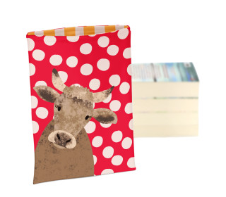 DIY-NÄHSET - Buchtasche - Tierisch Bunt - Kuh - Andrea Liesert - Softshell - abby and amy