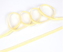 1 Meter elastisches Paspelband/Biesenband - Matt mit Glanzkante - Gelb