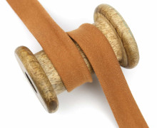 1 Meter elastisches Schrägband - 20mm - Jersey - Orangebraun