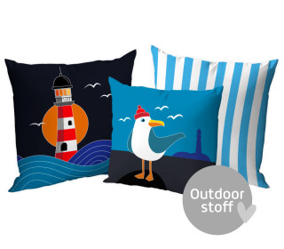 Kissenstoff - DIY - Kissen-Set - Sea You Soon - Hamburger Liebe - Outdoorstoff - abby and amy
