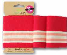 Bio-Bündchen - College - 5 Stripes - Bling Bling - Multi - Cuff Me - Hamburger Liebe - Rot