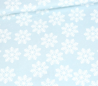 Sommersweat - Frosty Penguins - Snowflakes - Kombistoff - Eisblau - Bio Qualität - abby and me