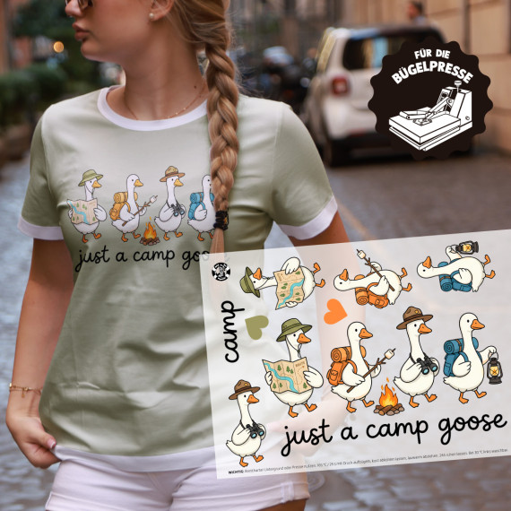 Onkel Bo's Bügelbilder - DIN A4 - Just a camp goose - BIG