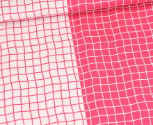 Outdoorstoff - Lieblingsplatz - Buntes Gitter - Pink/Creme - abby and amy