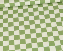 Jersey - Grid-Style - Karomuster - Grün/Blassgrün - Bio-Qualität - abby and me