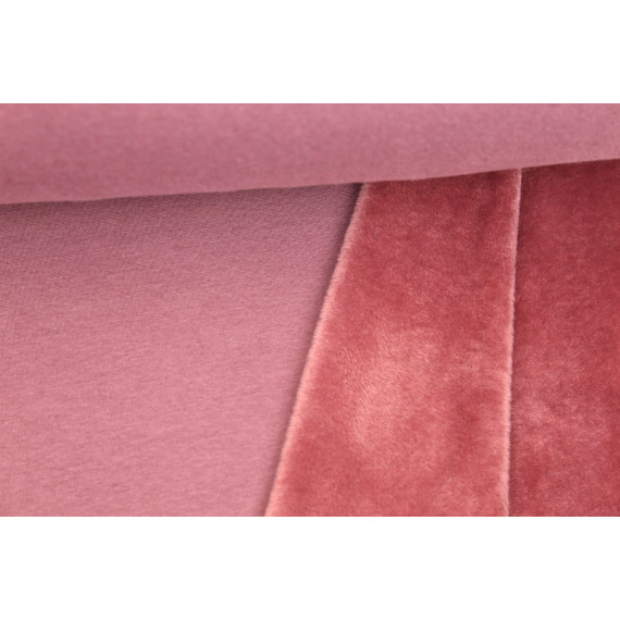 Alpenfleece - Kuschelstoff - Uni - Altrosa Dunkel 