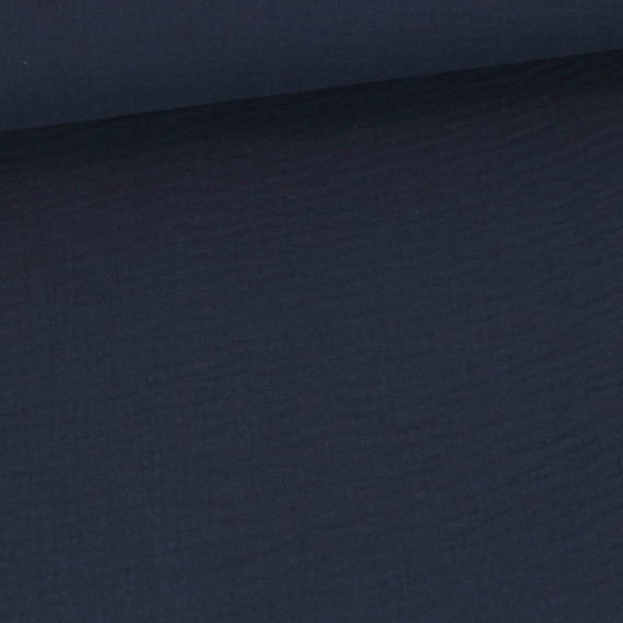 Musselin Bambino - Muslin - Uni - Schnuffeltuch - Windeltuch - Stahlblau