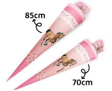DIY-Nähset Schultüte - Konfigurator - Pferde - Velvet - personalisiert