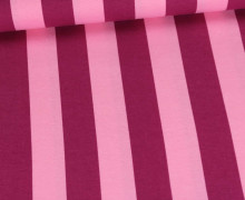 Leichter Flanell - Streifen - Bordeaux/Rosa