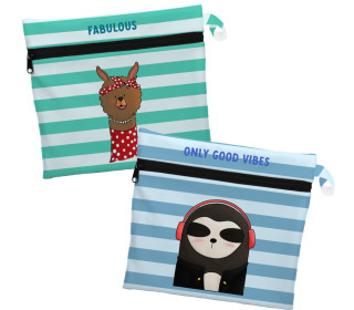 DIY-Nähset - 2 Wetbags - Lama und Faultier - Frida Kreativ
