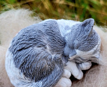 Silikon - Gießform - Süßes Kätzchen - schlafend - vielfältig nutzbar