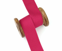 1m Weiches Gurtband - Uni - Baumwolle - 30mm - Stärke 1,4mm - Fuchsia