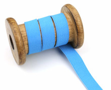 2 Meter Gummiband - Zugeschnitten -  Uni - 15mm - Himmelblau