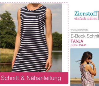 E-BOOK –Kleid mit Tank Top Ausschnitt “Tanja”, Gr. 158 – Damengr. 46