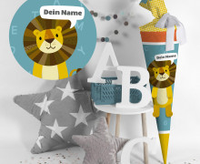 DIY-Nähset Schultüte - Löwe - Käselotti - mit 3D Applikation - zum selber Nähen