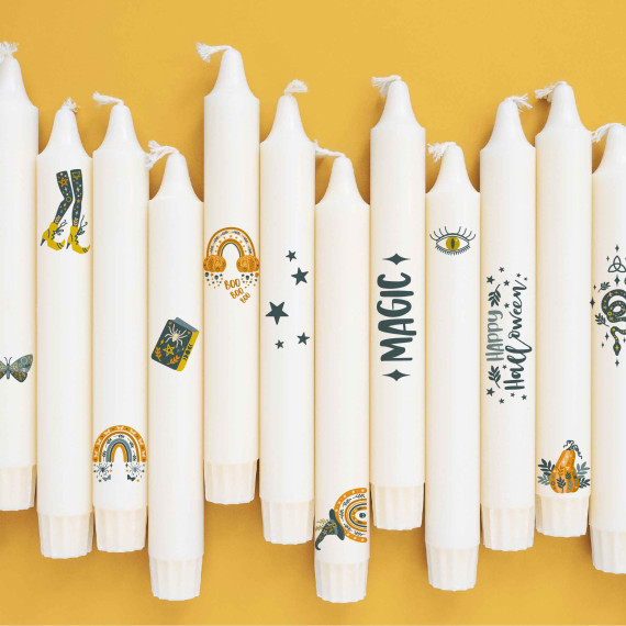 8 Fogli Tattoo Per Candele Fai Da Te: Decora Fino A 140 Candele Con Stile!